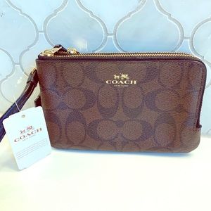 Coach Double-Zip Wristlet